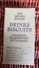 Load image into Gallery viewer, The Drinks Bakery - Parmesan, Toast Pinenut & Basil Biscuits 36g