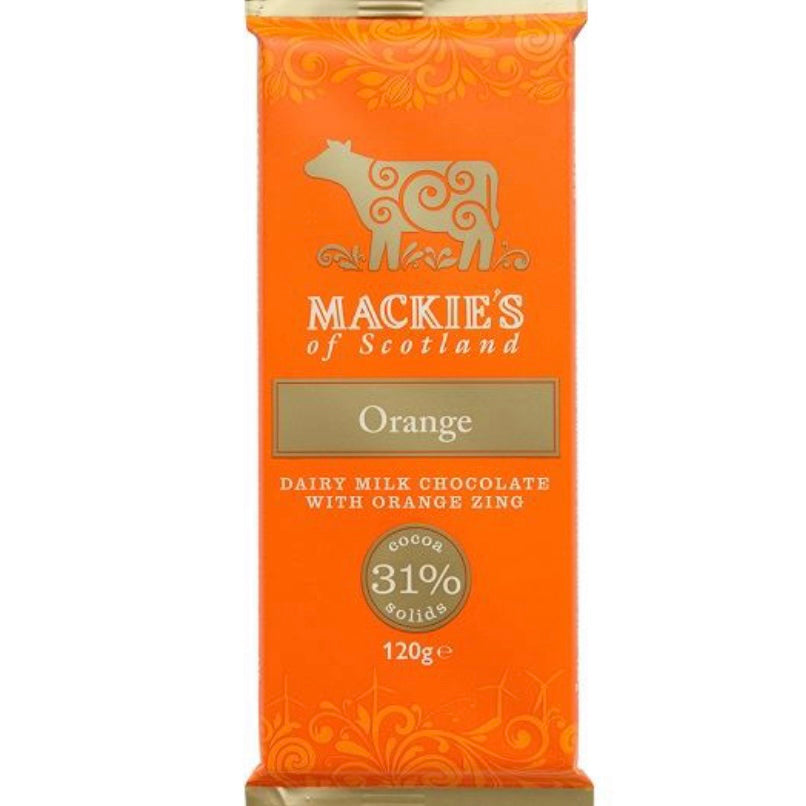 Mackie’s Orange Milk Chocolate Bar 120g