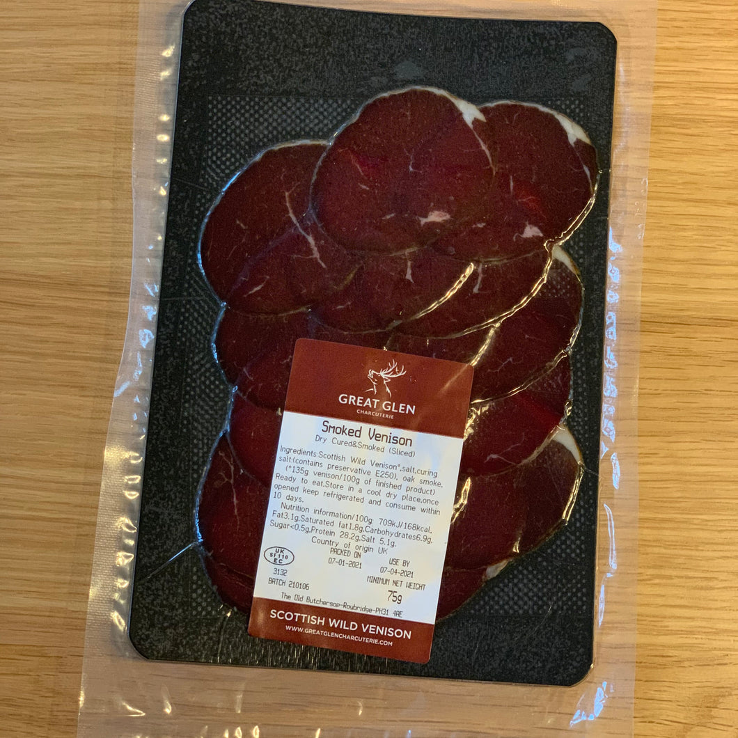 Great Glen - Dry Cured Smoked Venison 75g