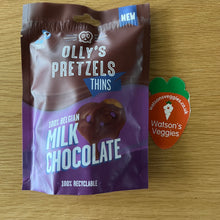 Load image into Gallery viewer, Olly’s Pretzel Thins Salted Milk Choc 90g
