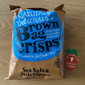 Brown Bag Sea Salt & Malt Vinegar Crisps 150g